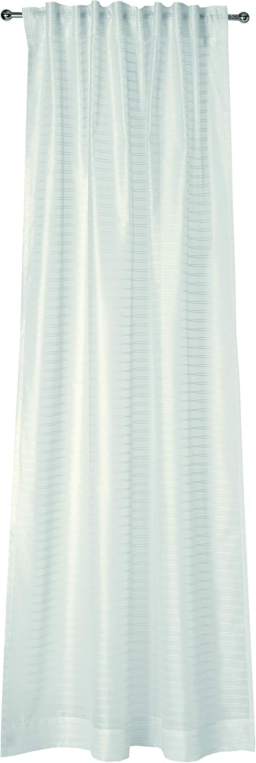 Joop! Dekoschal mit verdecktem Schlaufenband Waterline I 130x250 cm I Transparent I Gestreift I Farb