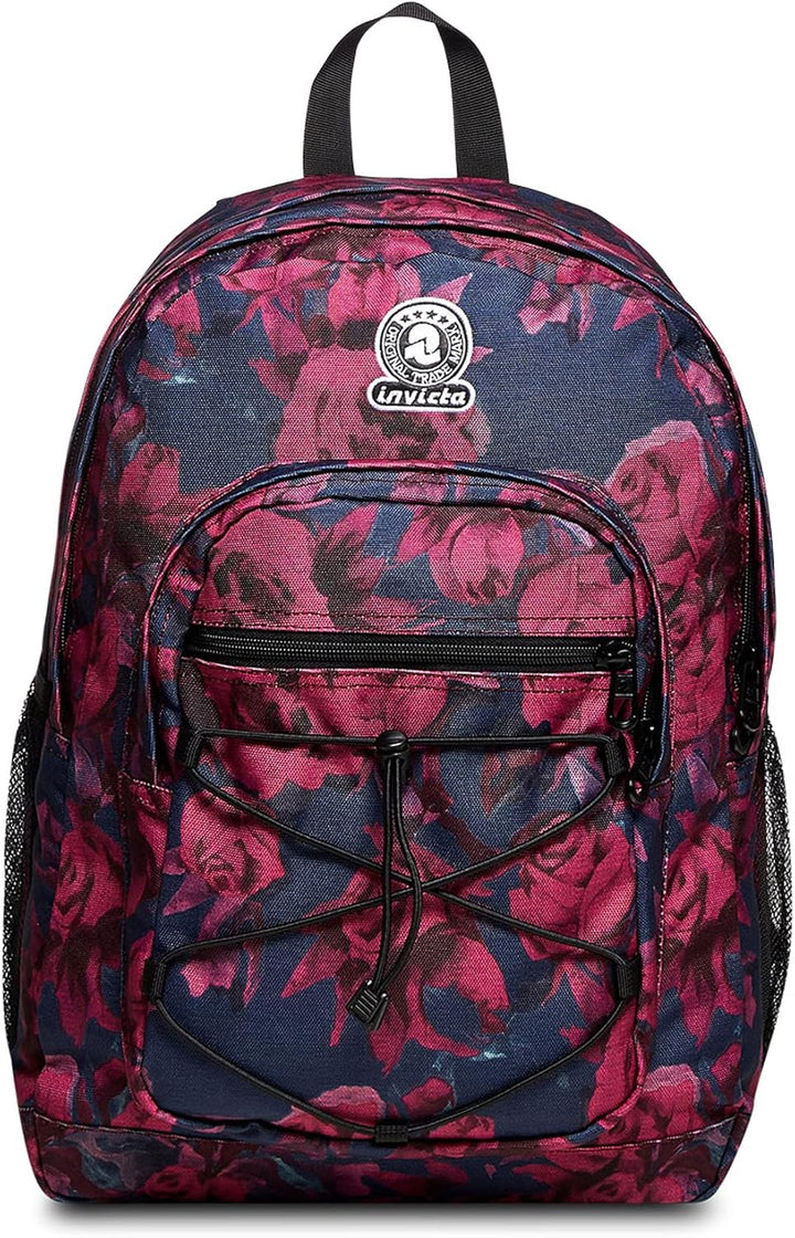 RUCKSACK INVICTA DIAL ROSES FANTASY mit Trinkflaschenfach, Extra Platz - 38 LT - Unisex, für Uni, Sp