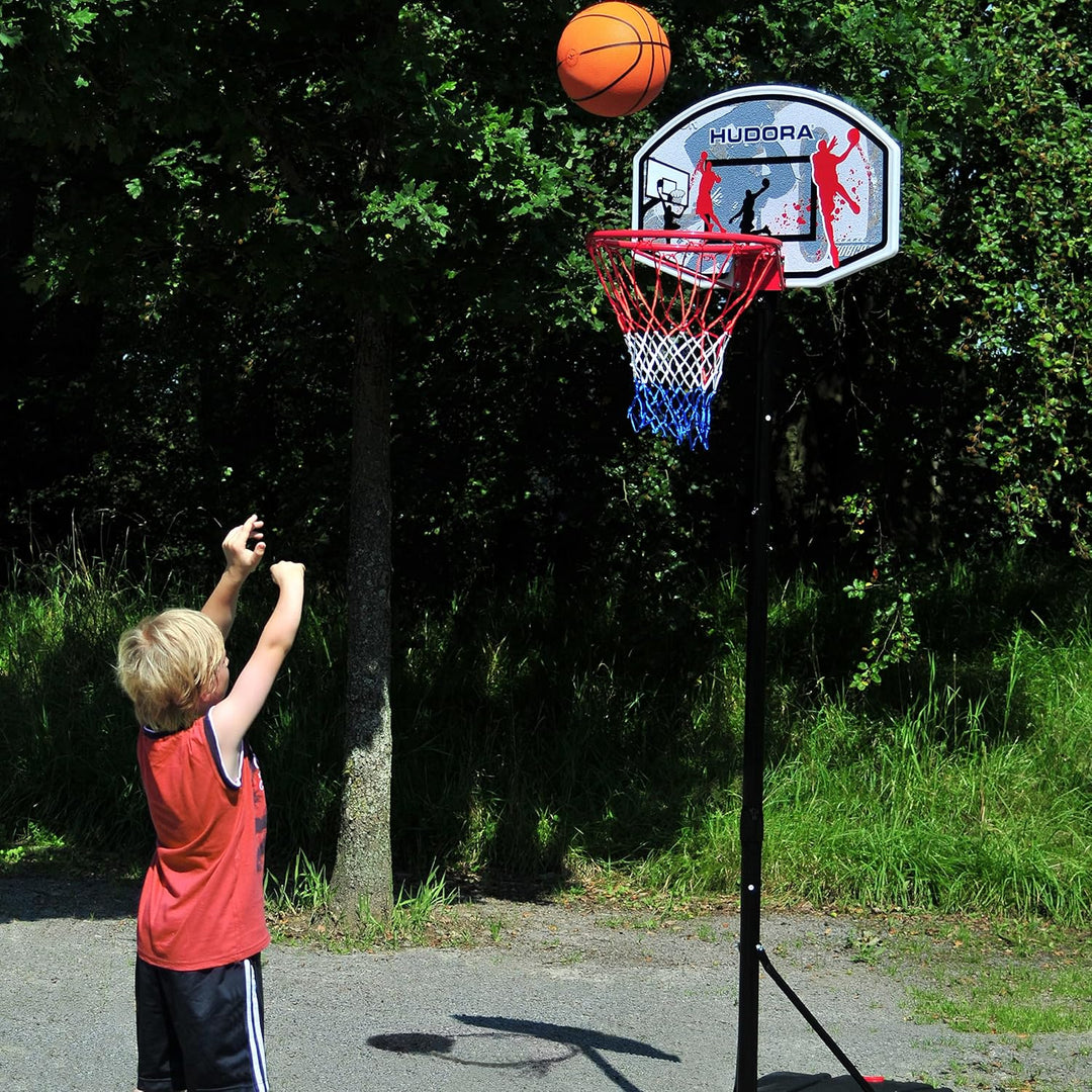Hudora Basketballständer All Stars Basketball-Ständer, höhenverstellbar165-205cm mit Basketball Outd
