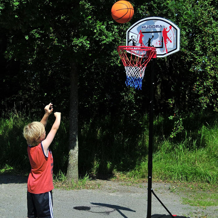 Hudora Basketballständer All Stars Basketball-Ständer, höhenverstellbar165-205cm mit Basketball Outd