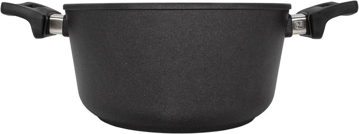 Eurolux Guss-Topf Ø 24 cm - ca. 4,5 Liter - Kleiner hoher Universal-Koch-Topf Aluguss mit Beschichtu