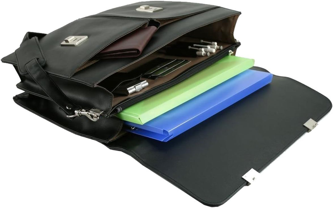 Aktentasche-Arbeitstasche-Umhängetasche Tasche-Schwarz 42 x30x16cm–Bowatex