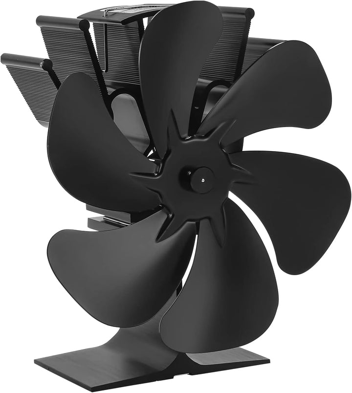 Tubiaz 6 Blättern Kaminventilator, Ofenventilator hitzebetrieben, Kamin Ofen Ventilator für Holzbren