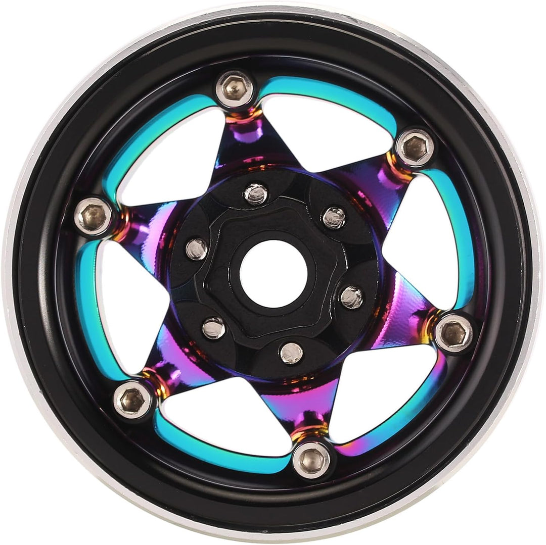 INJORA 1.9" Beadlock Felge - 143g Super Heavy Messing & Aluminium Deep Dish Felge für 1/10 RC Crawle