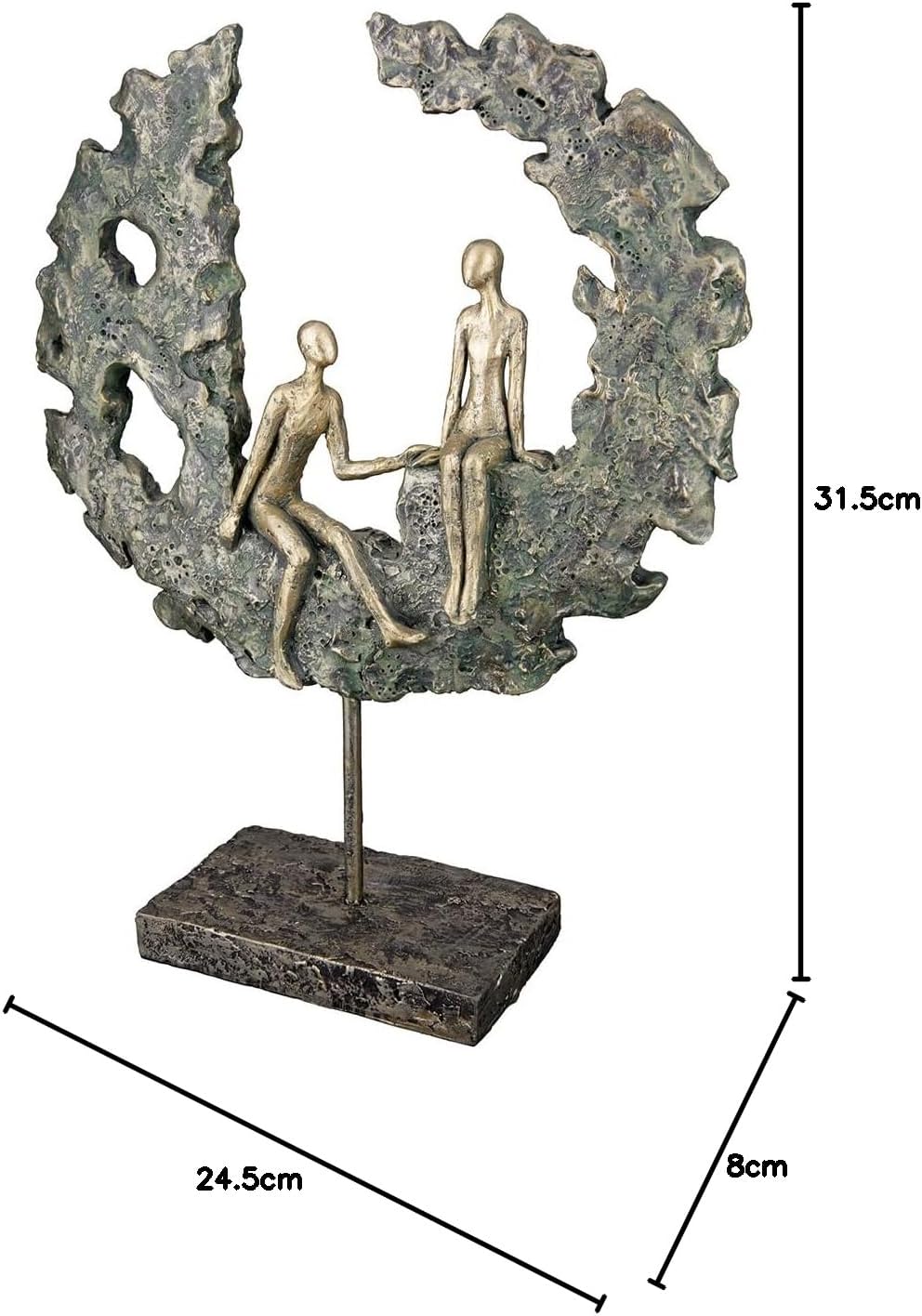 GILDE Deko Skulptur Figur aus Kunstharz - Hochzeitsgeschenk Geschenk für Frauen Dekoration Wohnzimme