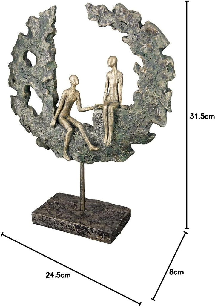 GILDE Deko Skulptur Figur aus Kunstharz - Hochzeitsgeschenk Geschenk für Frauen Dekoration Wohnzimme