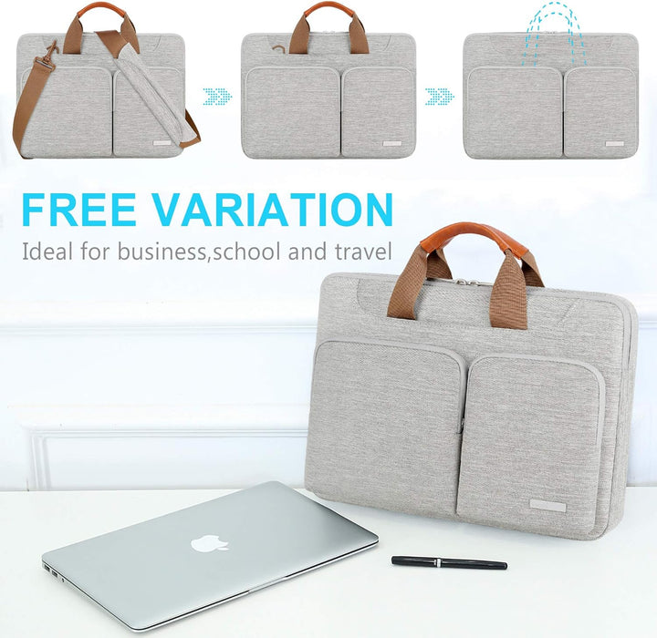 Lacdo 360° Rundumschutz Laptop Schultertasche Hülle für 14 Zoll Neu MacBook Pro M3 Pro Max / M3 / M2