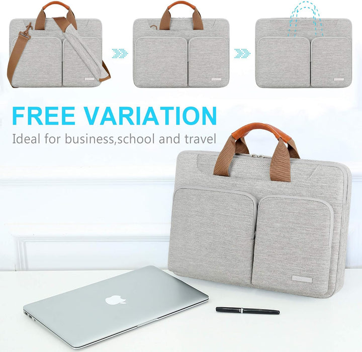 Lacdo 360° Rundumschutz Laptop Schultertasche Hülle für 13 Zoll Neu MacBook Pro M2/M1 2022-2012, 13