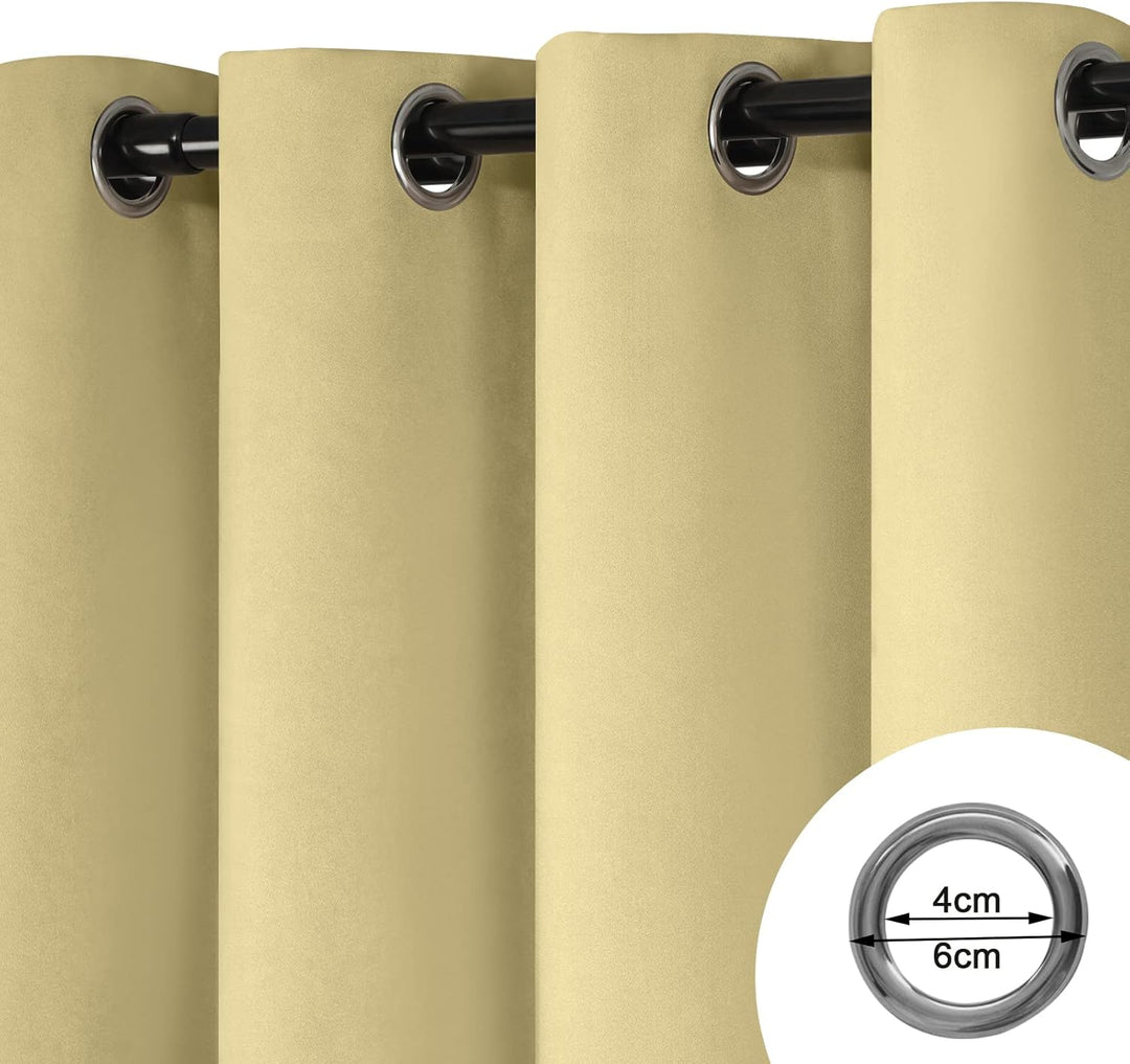 WOLTU Verdunklungsvorhang Blickdicht Gardinen mit Γsen Thermovorhang KΓ€lteschutz WΓ€rmeschutzvorhang