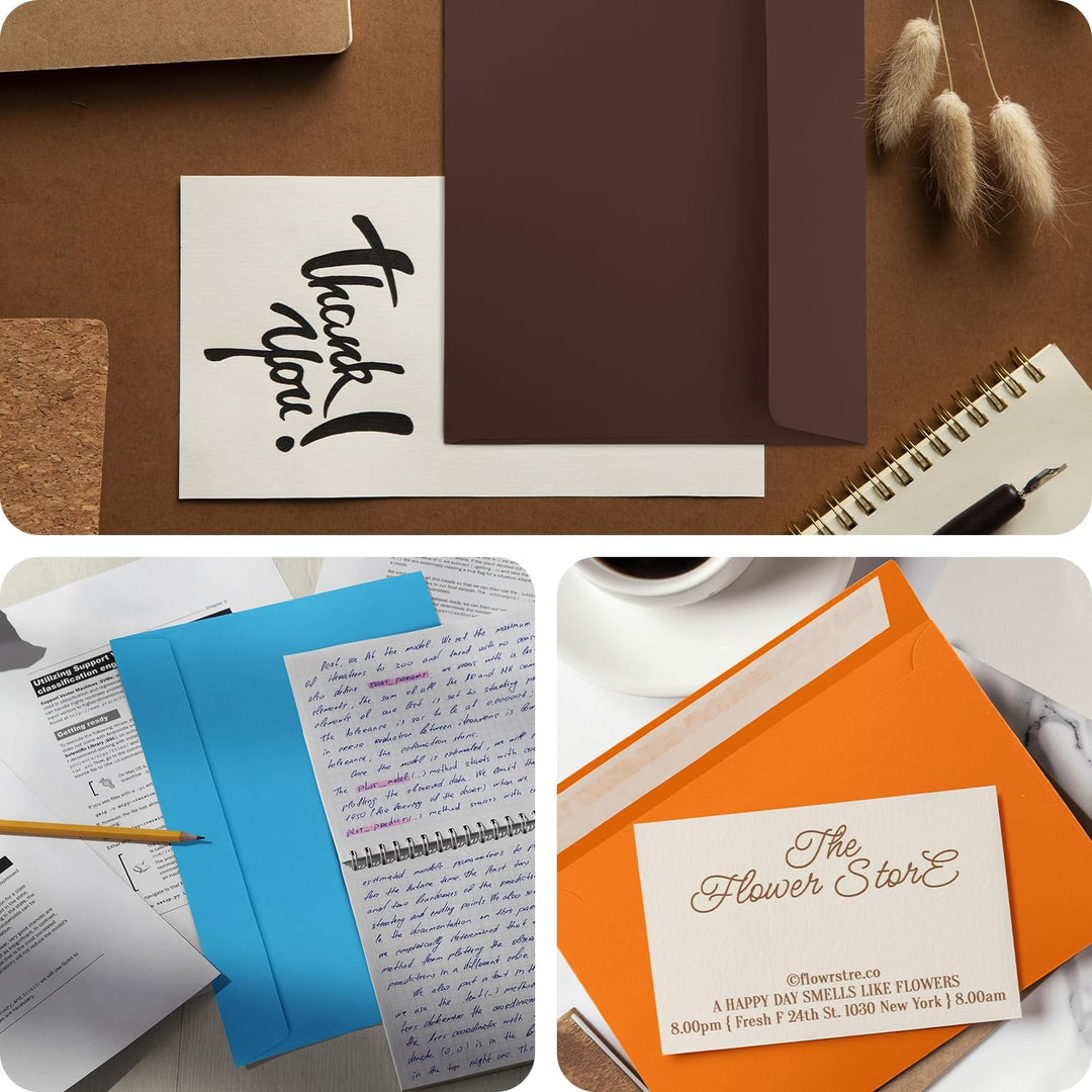 Netuno 200 Briefumschläge Braun DIN C4 229 x 324 mm gerade Klappe haftklebend Brief-Umschläge gross