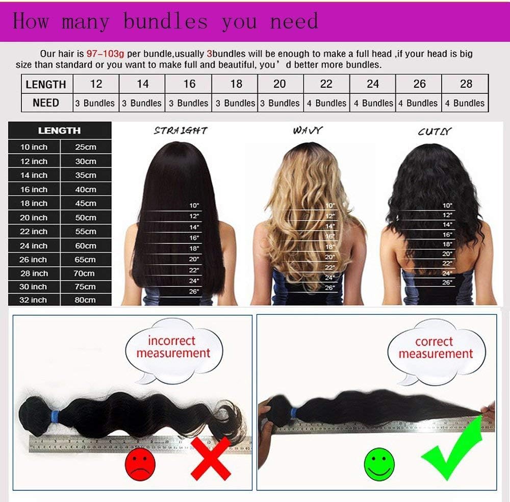 feibin Brasilianisches Afro-Echthaar, gewebt, Echthaar, lockig, 25,4 cm, Afro, Kinky, Curly Remy, Ec