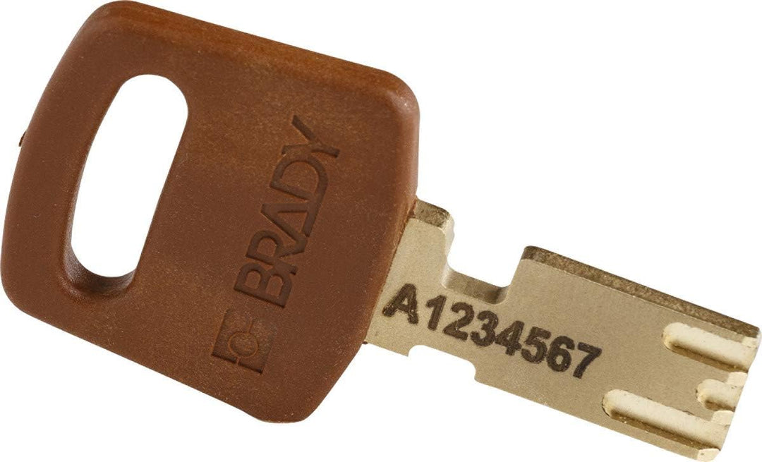 Brady (NYL-BRN-38PL-KD6PK) SafeKey Nylon Lockout-Vorhängeschloss Mit Nylon Bügel 38.00 mm Braun KD -