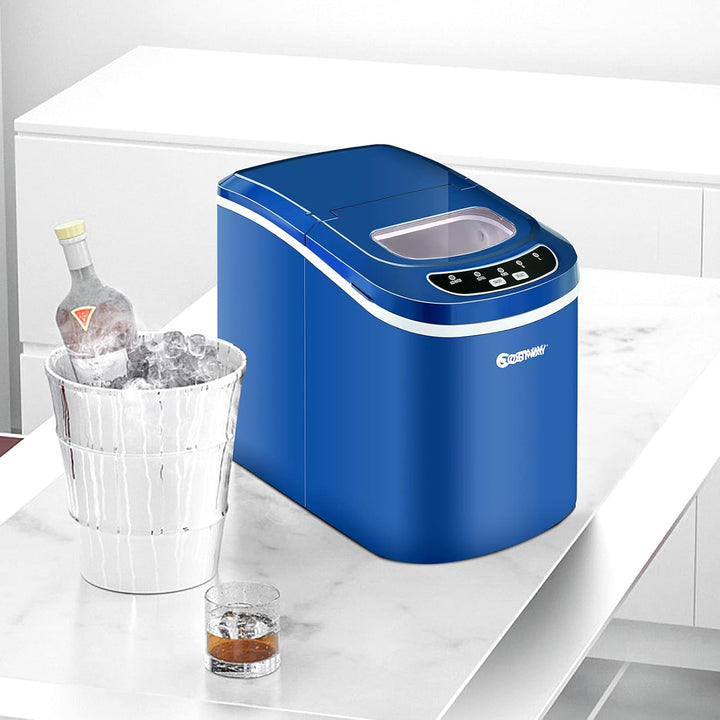 COSTWAY Eiswürfelmaschine 12KG/24H, Ice Maker 9 Eiswürfel in 6-13min, Eismaschine 2,2L Wassertank, E