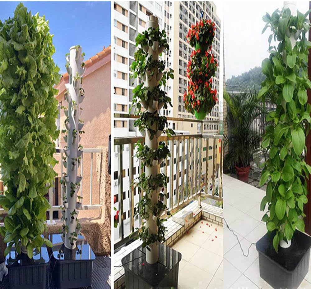 Aquaponik-Wachssystem,Hydroponik-Turm,Indoor Kräutergarten Kit, Hydroponische Anzuchtsystem,Indoor G