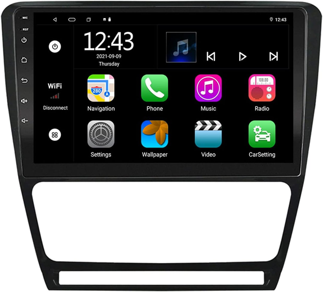 EZoneTronics Android 10 Autoradio Stereo für Skoda Octavia 2009-2013 10-Zoll-Touchscreen GPS-Navigat