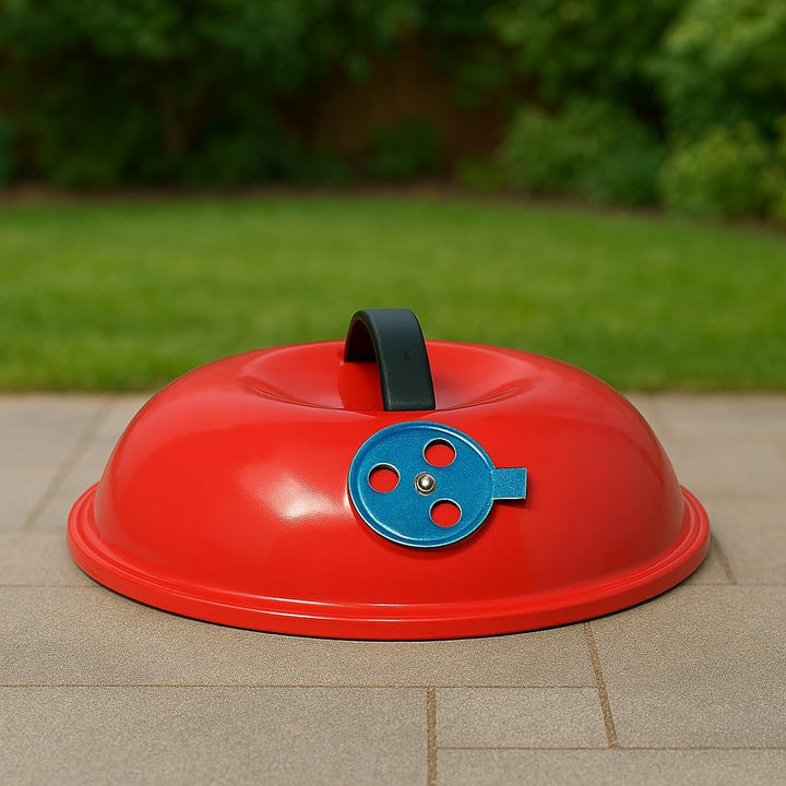 "Kompakter Kugelgrill 35 cm von Benson Garden – Tragbarer Holzkohlegrill mit einstellbarer Luftzufuh