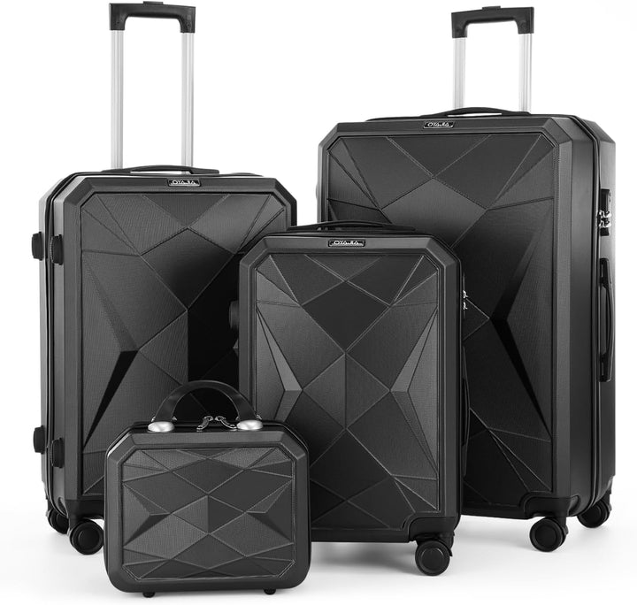 Oyajia Kofferset 4 Teilig Hartschale Leicht ABS+PC Erweiterbar Reisekoffer Haltbar Trolley HandgepÀc