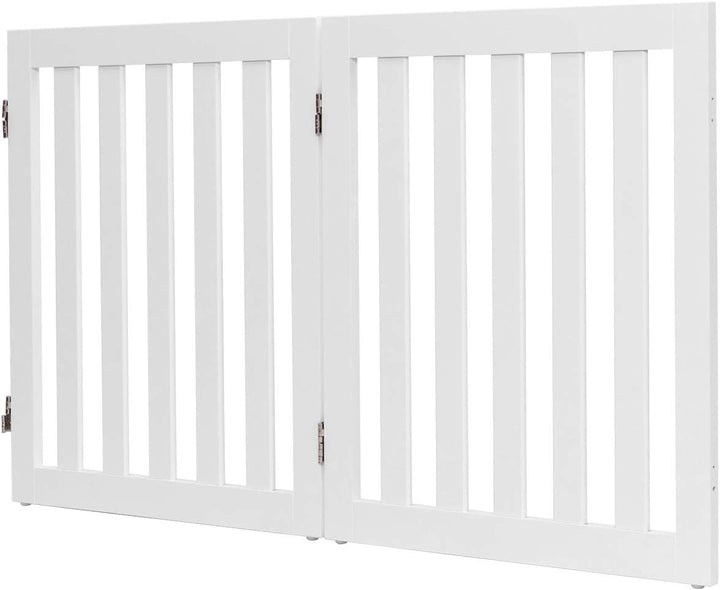 COSTWAY Absperrgitter Hunde 60cm Hoch, Schutzgitter Holz, Kindergitter klappbar, Treppengitter Hunde