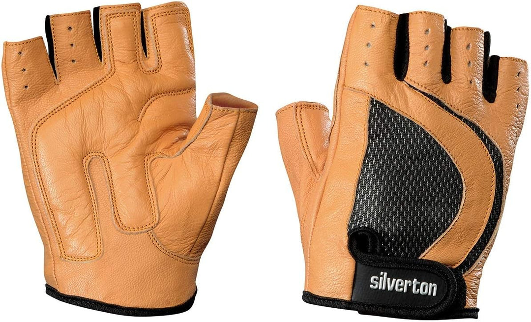 Silverton Classic Leder Fitness Handschuhe, Trainingshandschuhe / Für Damen & Herren / Weiche Polste