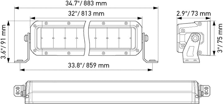 HELLA LED Scheinwerfer Black Magic Double Row Lightbar 30" - ECE Zulassung - 12/24V - 7900lm doppelt