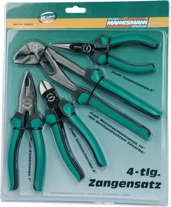 Brüder Mannesmann M98410 Steckschlüsselsatz, 94-tlg & M10997 Zangensatz, 4-tlg Bundle mit Zangensatz