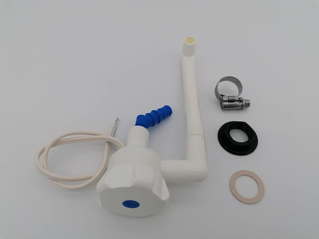 CR-MOESANCO® Set für Lababo Wohnwagen mit Schalter und Schlauchschelle aus Edelstahl, für Wohnmobile