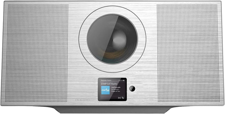 VR-Radio Küchenradio: Stereoanlage, Alu, Internet-Radio/CD/DAB+/Bluetooth, 60W, DSP, silbern (Intern