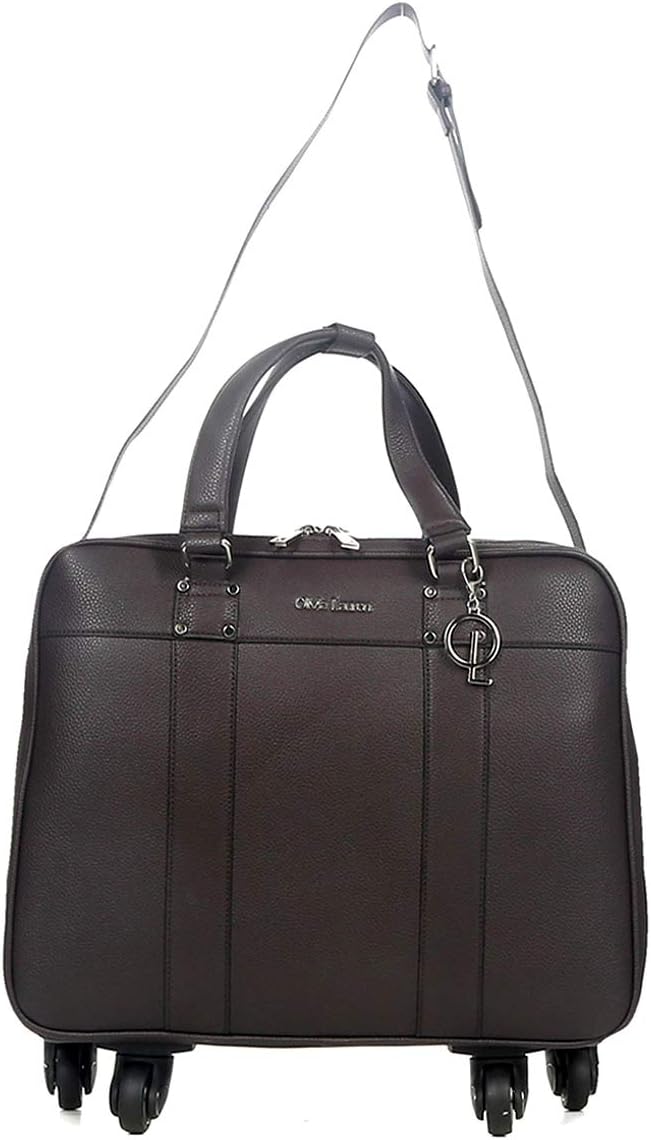 Bowatex Luxus Damen Schulter Gurt Laptop Aktentasche Trolley 4 Rollen Schwarz