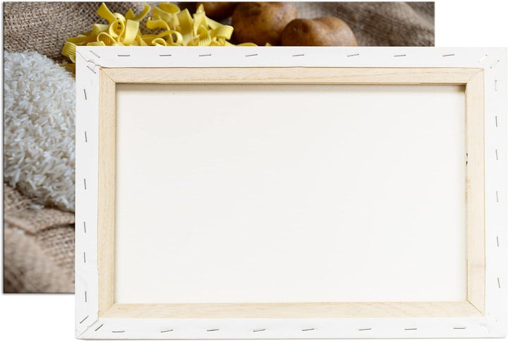 deyoli viele gesunde Lebensmittel im Format: 80x60 als Leinwandbild, Motiv fertig gerahmt auf Echtho