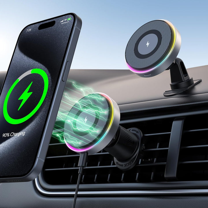 Hinyx Mag-Safe Handyhalterung Auto mit Ladefunktion, Autohalterung LadegerÀt Magnet Auto Zubehör mit