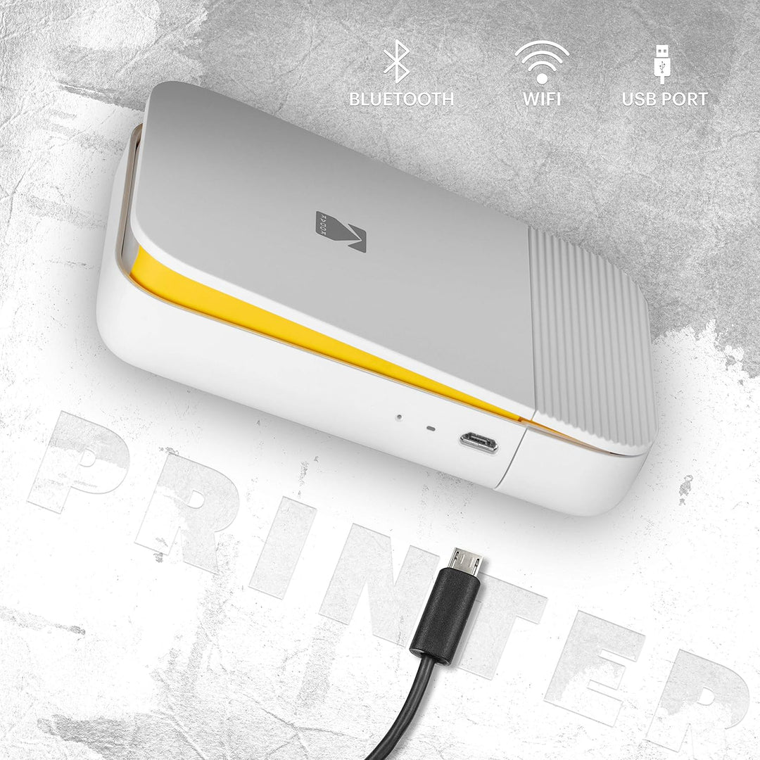 KODAK Smile Fotodrucker für Smartphone (IOS und Android) - Tintenloser Sofortdrucker, Bluetooth, 5 x