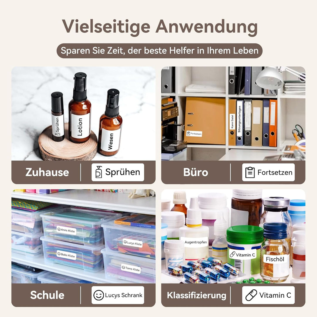 NIIMBOT Thermo Etiketten Selbstklebend, 14 x 30mm Etikettendrucker Thermopapier Kompatibel mit dem D