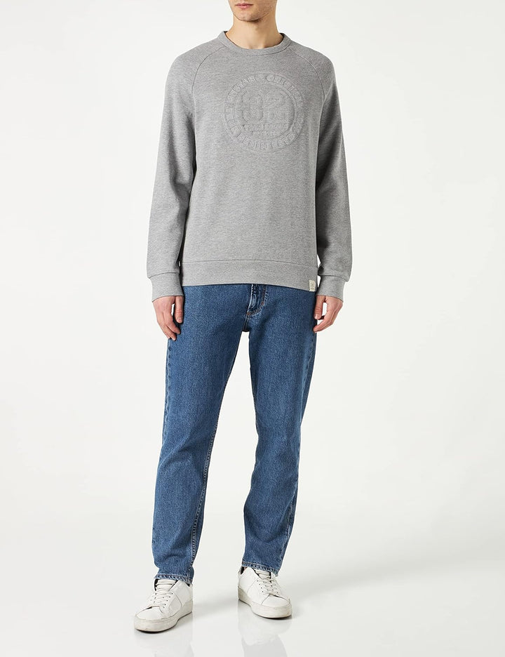 MUSTANG Herren Sweatshirt M Grey Melange 4191, M Grey Melange 4191