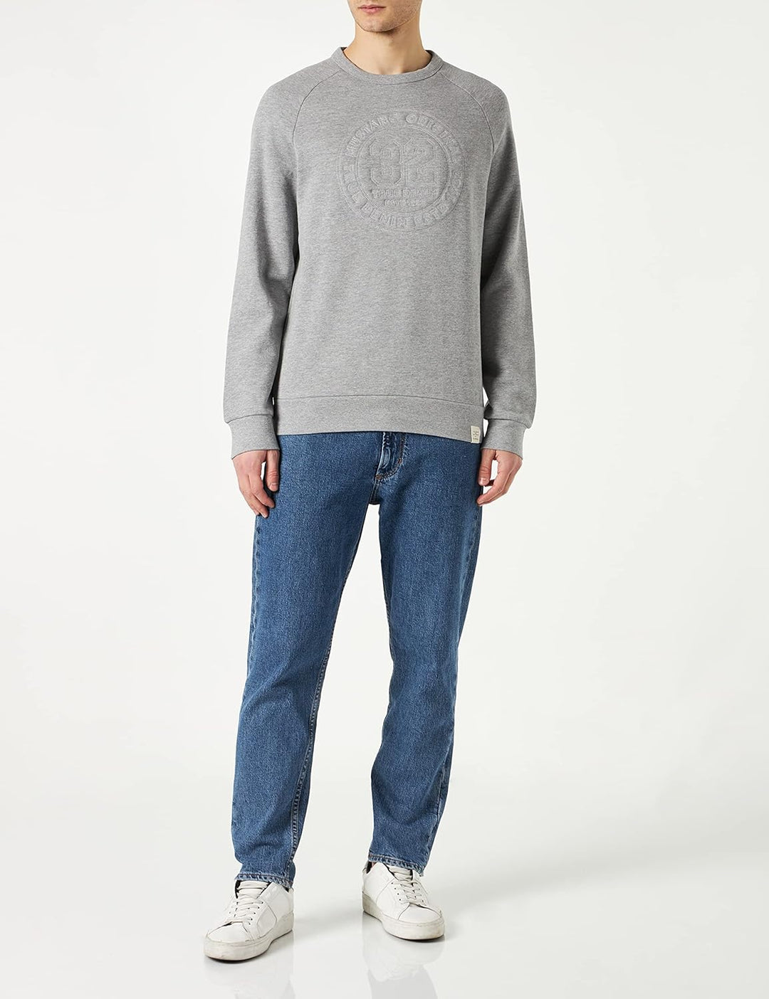 MUSTANG Herren Sweatshirt M Grey Melange 4191, M Grey Melange 4191