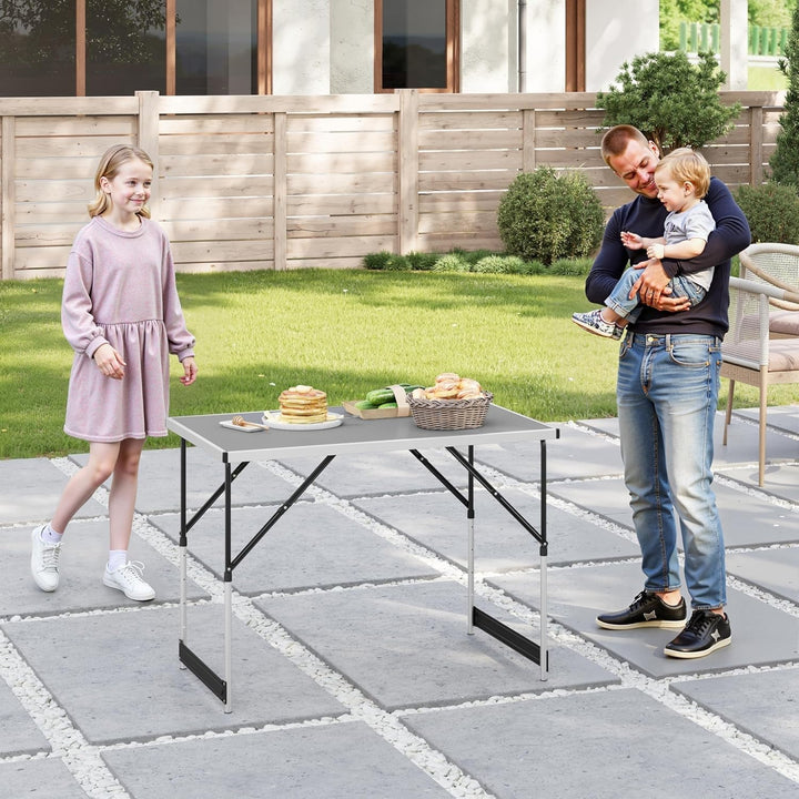 WOLTU® Campingtisch Klapptisch Gartentisch Arbeitstisch Balkontisch höhenverstellbar Aluminium Stahl