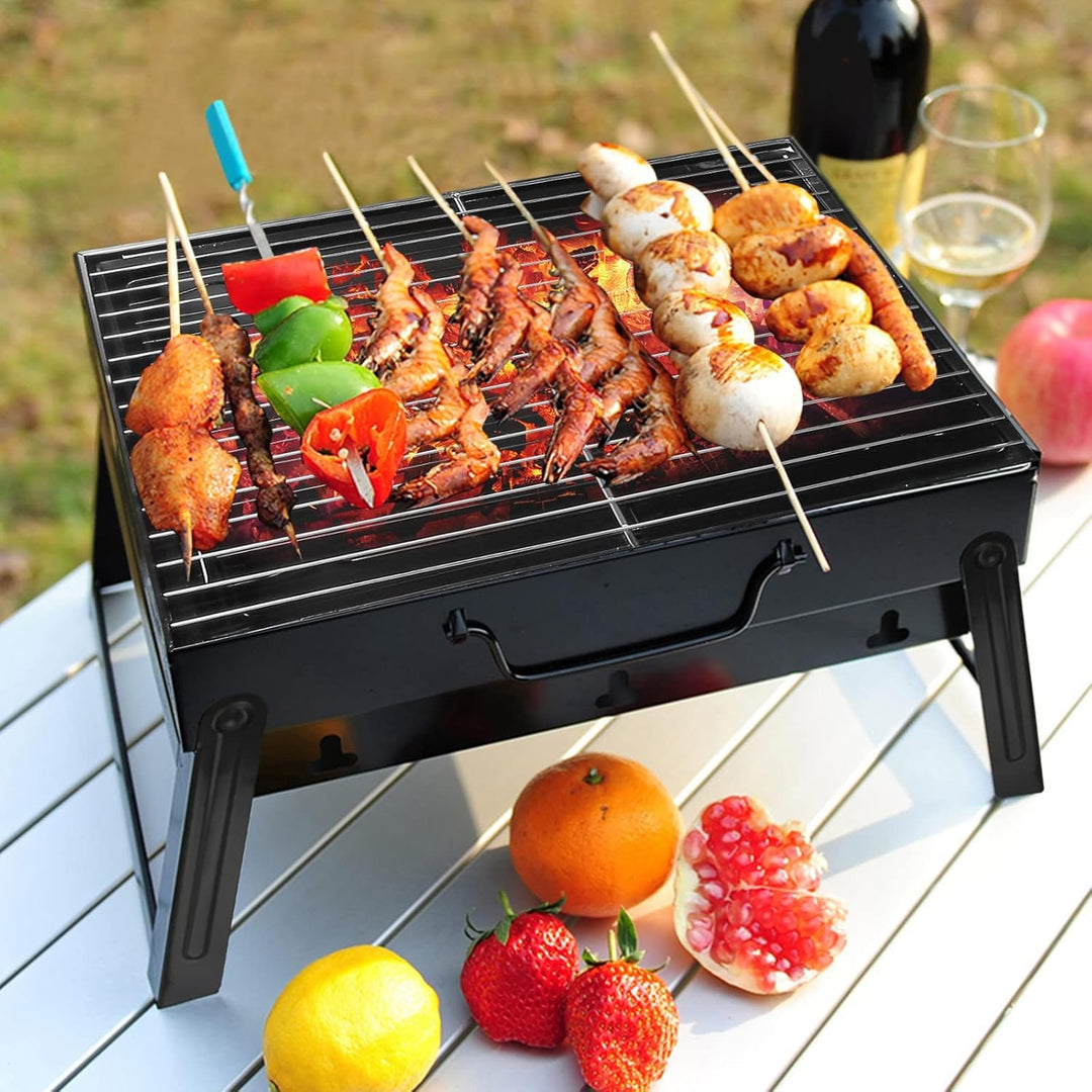Uten Grill BBQ Portable Holzkohlegrills, Faltbare Grillwagen Outdoor Tischgrills Tragbar Picnikgrill