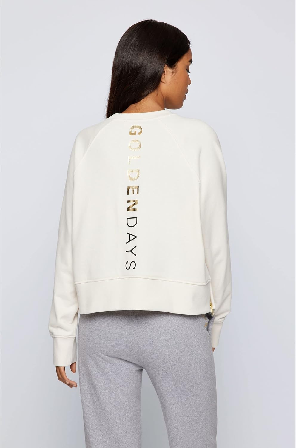 BOSS Damen C_elia_Gold Sweatshirt M Open White118, M Open White118