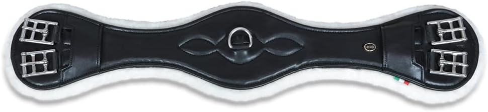 Horses Dressur EcoLogic Sattelgurt mit Fell, Pferde-Reitgurt weich und strapazierfähig, sichert Ihre