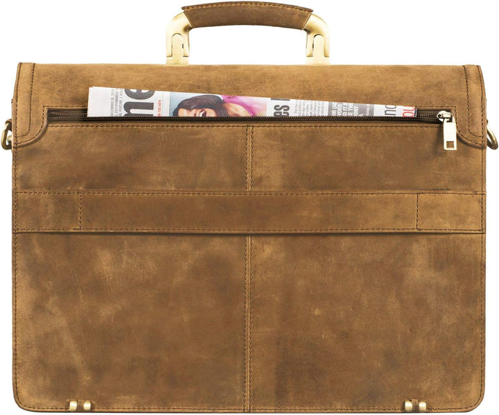 STILORD 'Lazarus' Aktentasche Leder Gross Herren Damen Businesstasche 15,6 Zoll Laptoptasche Umhänge