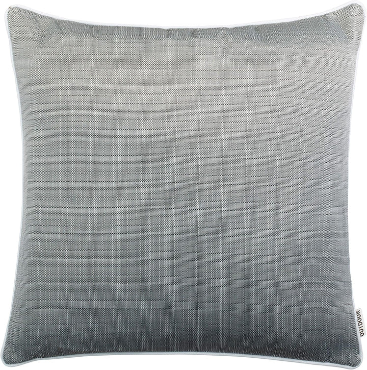 Brandsseller 6er Set Outdoor Kissen 45x45 cm – Wetterfeste Zierkissen mit Paspel in Walzoptik – Wass