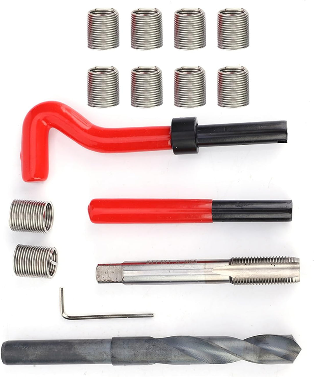 Gewindeschneidsatz, 15 Stück Gewindeeinsätze M14x1,5 Innengewinde Reparaturzubehör Sortiment Kit Boh