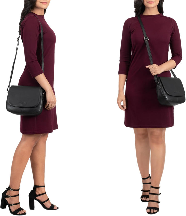 STILORD 'Savannah' Umhängetasche Damen Leder Handtasche kleine Schultertasche Crossbody Bag Ausgehta