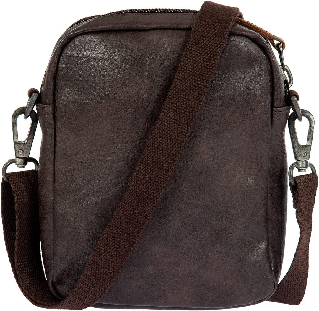 Avirex Kollektion Buffalo, kleiner Schultergurt, Crossbody Bag Small, Herrentasche, Braun