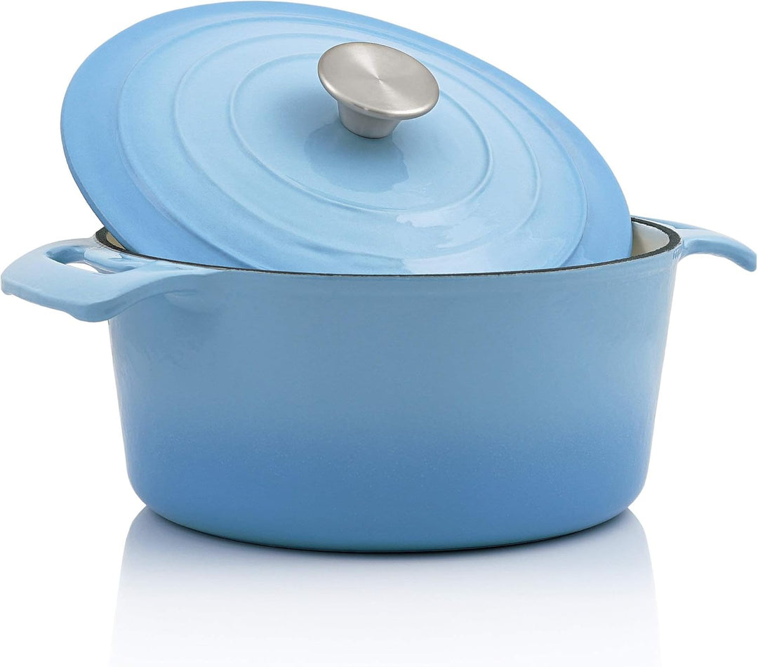 BBQ-Toro Cocotte | 4,0 Liter, Ø 24 cm | Emaillierter Gusseisen Bräter mit Deckel | induktionsgeeigne