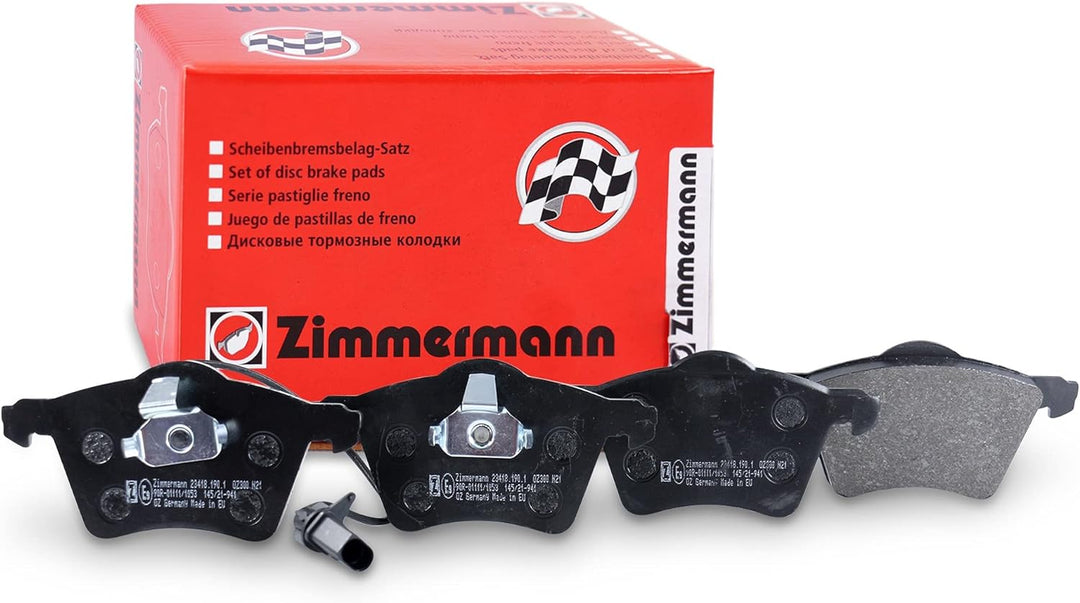 ZIMMERMANN 23418.190.1 Serie Bremsbeläge, vorne, 1 Sensor, inklusive Platte dämpfend