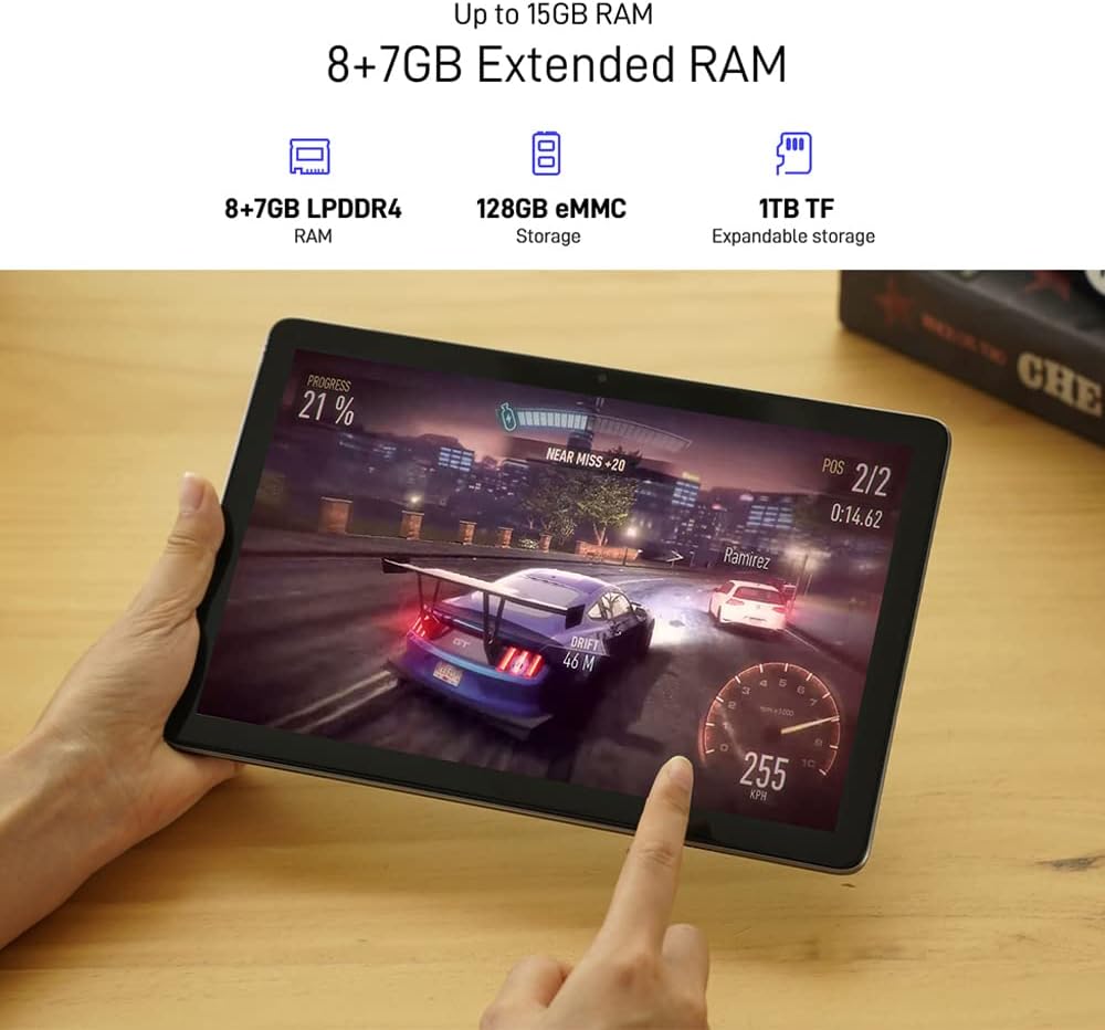 DOOGEE T10 Tablet, 15GB RAM + 128GB ROM (TF 1TB) Octa-Core, Akku 8300mAh, 10.1 Pollici, Dual 4G LTE/