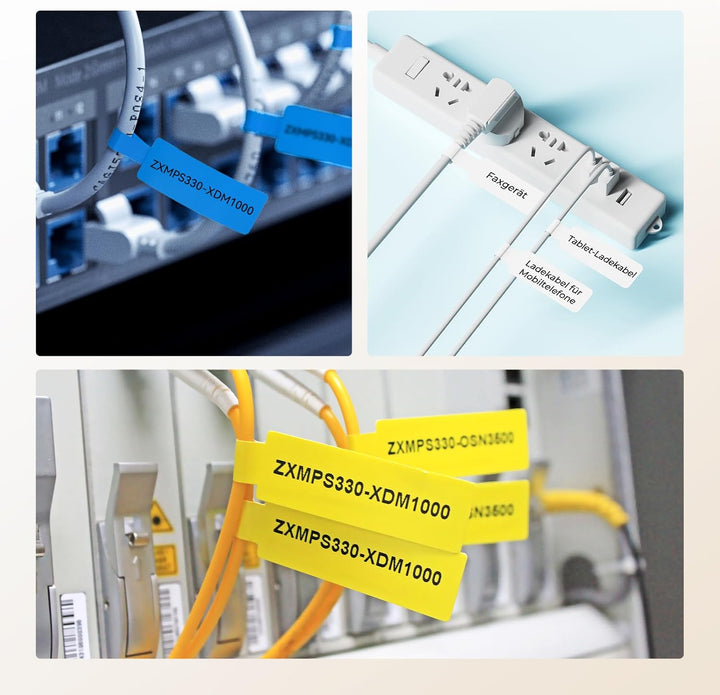 NIIMBOT Kabel Etiketten Kabelbeschriftung für D110M / D110 / D11 /D11H Etikettendrucker, 12.5mm x 10