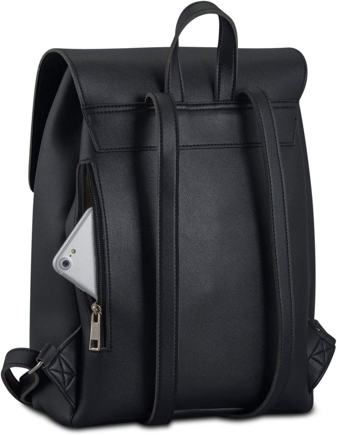 Expatrié Rucksack Damen Elegant Schwarz - Noelle - Moderner Lederrucksack Für City, Business, Uni -