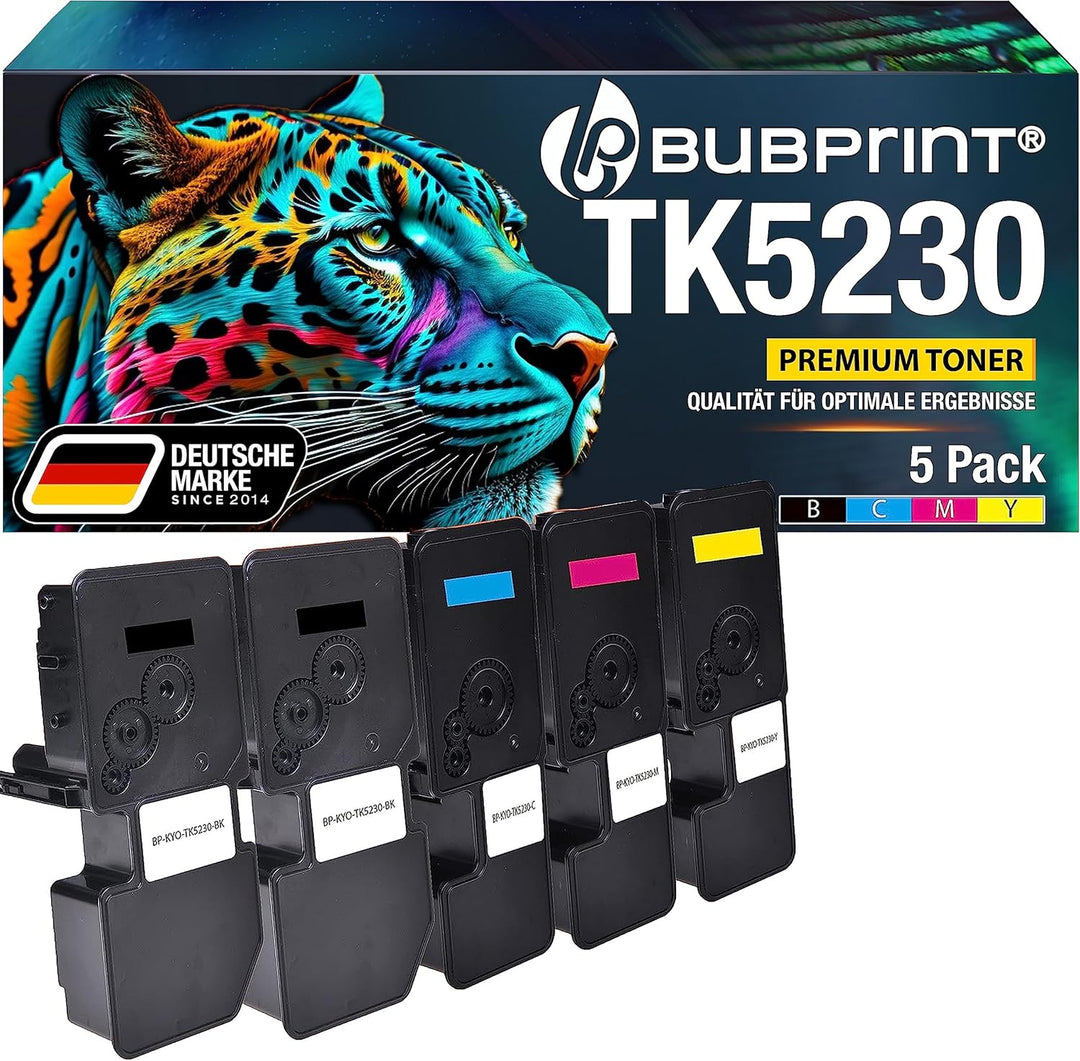 TK-5230 5 Toner kompatibel als Ersatz für Kyocera TK 5230 TK5230 Tonerkartusche für Kyocera ECOSYS M