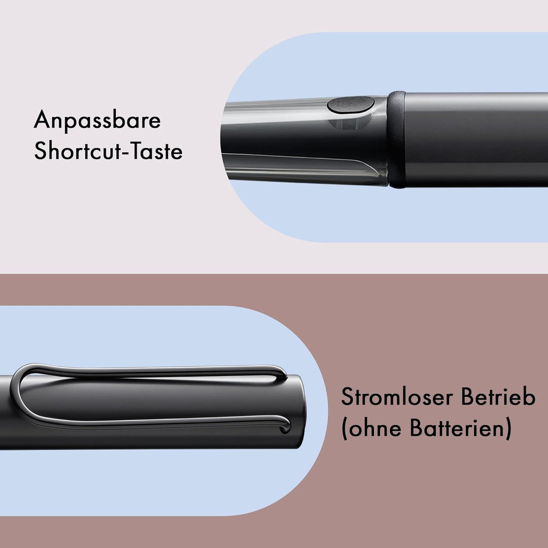LAMY AL-star black EMR Stylus digitales Schreibgerät in der Farbe schwarz aus Aluminium, mattschwarz